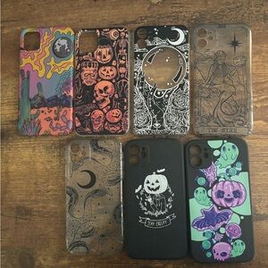 Lot of 7 Spooky Halloween Witchy Phone Cases for iPhone 11